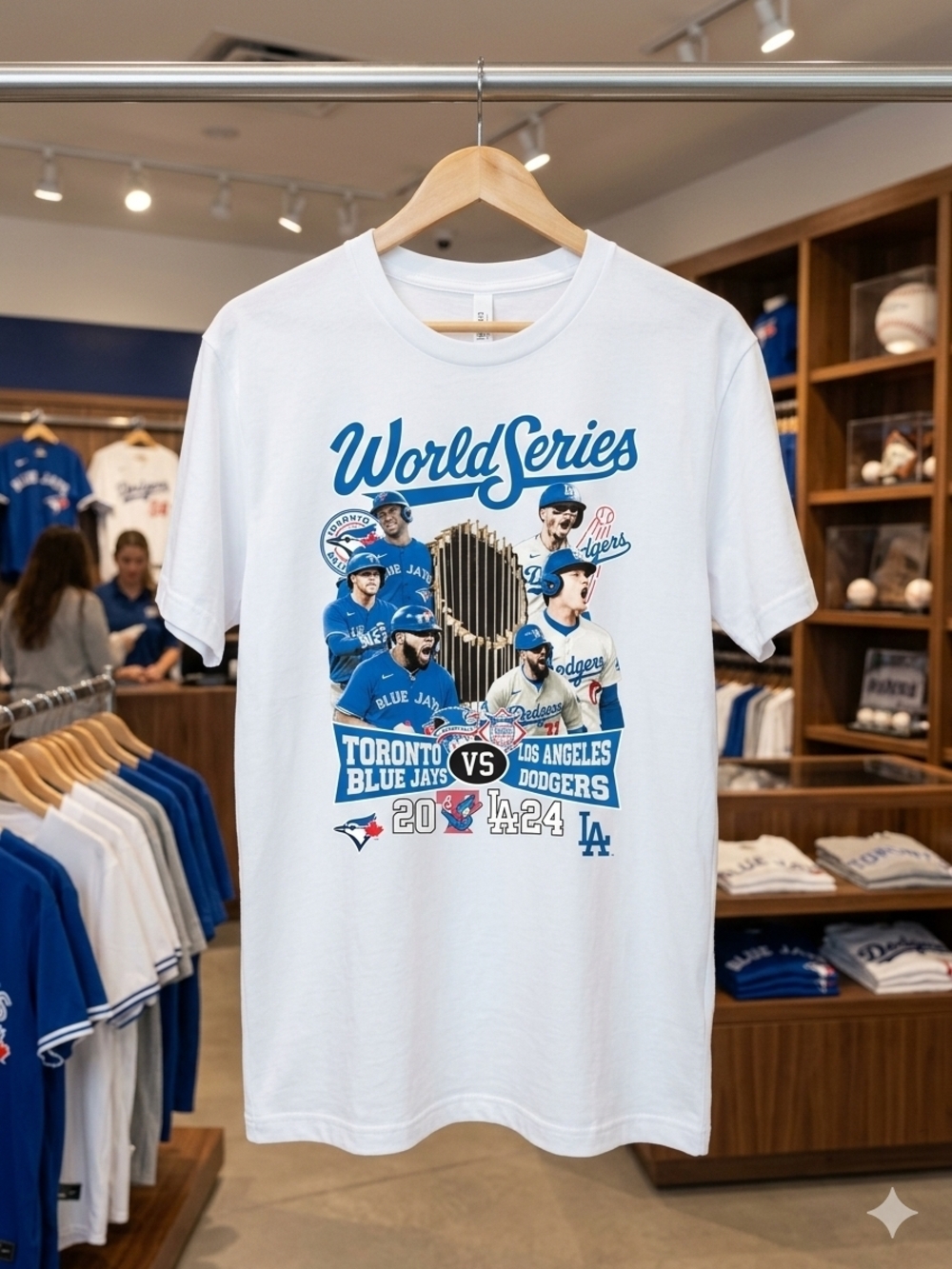 World Series White Graphic Tee - Blue Jays vs Dodgers
